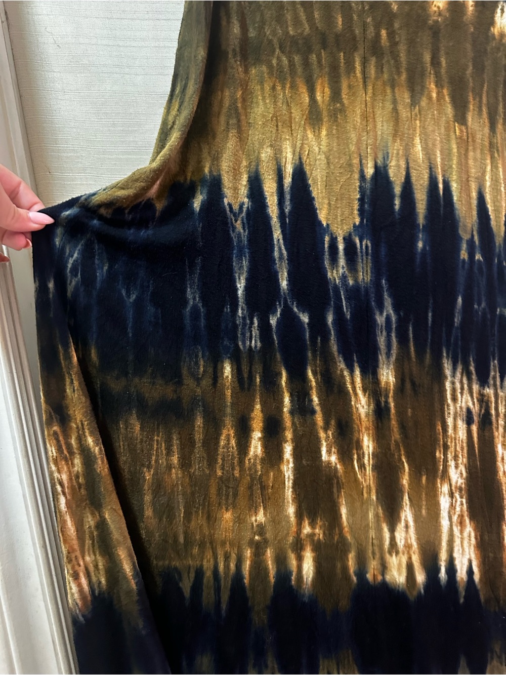LA Apparel Y2K Tie Dye Maxi Skirt Boho Hippie Festival Stretch S/M Neutral - Picture 3 of 5